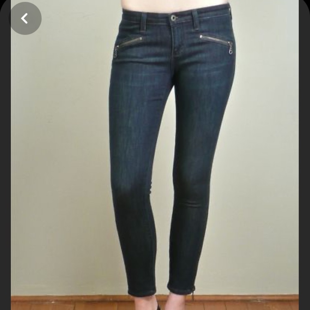 AG skinny zip ankle and pocket jeans